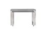 Del Mar Grey 47 Inch Desk With Polished Stainless Steel Base - Detail