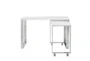 Del Mar White 47" Desk With Polished Stainless Steel Base - Detail