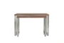 Del Mar Walnut 47 Inch Desk With Brushed Stainless Steel Base - Detail