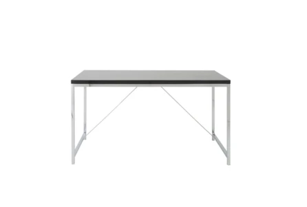 Carlsbad Black 54" Desk With Chrome Base
