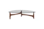 Stowe Glass Triangle 51 Inch Coffee Table - Signature