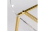 Clear Acrylic 30" Barstool With Matte Brushed Gold Legs-Set Of 2 - Detail