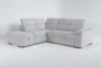Dante 104" 3 Piece Convertible Sleeper Sectional With Left Arm Facing Storage Chaise - Front