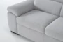 Dante Light Grey 104" 3 Piece Convertible Futon Sleeper L-Shaped Sectional with Right Arm Facing Storage Chaise - Side