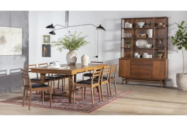 Magnolia Home Slide Walnut 84" Dining Set For 8 By Joanna Gaines