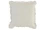 Accent Pillow - Ivory Linen + Cotton Fringe Edge 22X22 - Signature