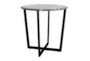 Liv Black Faux Marble 24" Round End Table With Black Base - Detail