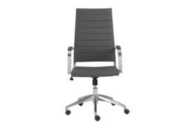 Kolding Grey Faux Leather High Back Desk Chair