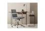 Gamla Grey Faux Leather Low Back Desk Chair - Detail