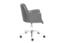 Grimstad Grey Faux Leather Rolling Office Desk Chair - Detail