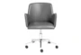 Grimstad Grey Faux Leather Rolling Office Desk Chair - Signature