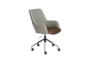 Kopervik Grey Two Tone Fuax Leather Upholstered Rolling Office Desk Chair With Tilt - Room