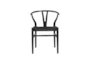 Black Wishbone Side Chair With Black Seat Set Of 2 - Signature