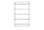 Carlsbad White And Chrome 62 Inch Bookcase - Signature