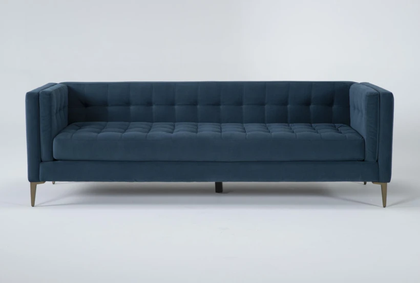 Wesley III 88" Velvet Mid-Century Modern Sofa - 360