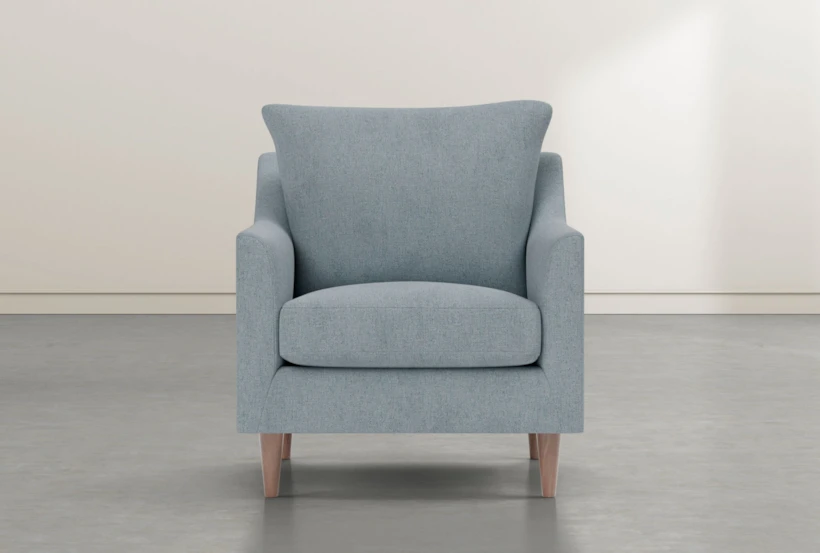 Zoe Blue Accent Chair - 360