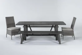 Panama Outdoor 5 Piece Dining Rectangle Set With Mojave Chairs