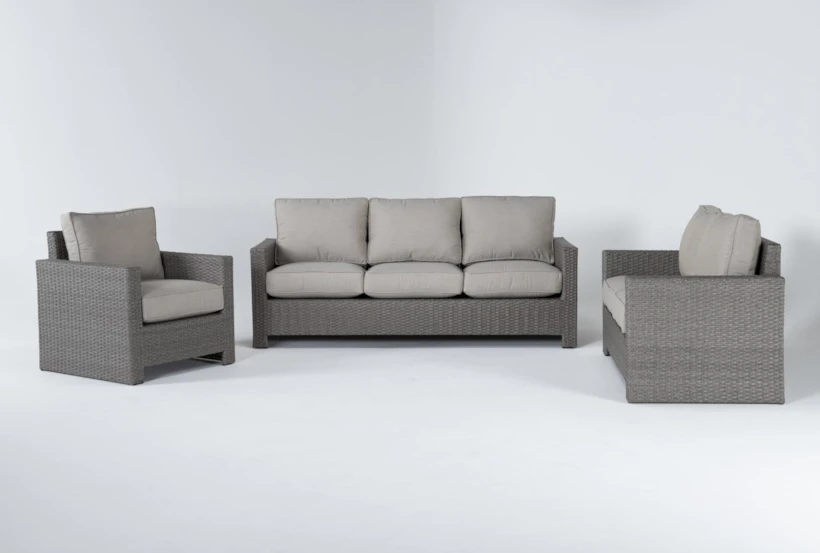 Mojave Outdoor 3 Piece Conversation Set With Lounge Chair - 360