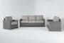 Mojave Outdoor 3 Piece Conversation Set With Lounge Chair - Signature