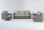 Mojave Outdoor 3 Piece Conversation Set With Swivel Lounge Chair - Signature