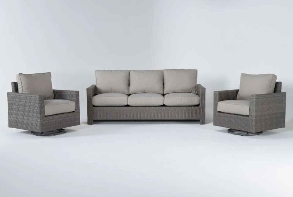 Mojave Outdoor Sofa Conversation Set With 2 Swivel Lounge Chairs Living Es