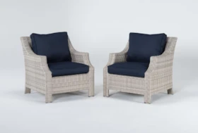 Chesapeake Outdoor 2 Piece Lounge Chair Conversation Set
