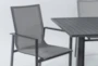 Ravelo 121" Outdoor Extension Dining Table With Sling Back Chairs Set For 8 - Detail