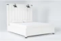 Wade White Queen Wood Panel Bed - Side