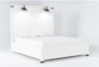 Wade White Queen Wood Panel Bed - Side