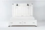 Wade White Queen Wood Panel Bed With Storage - Signature