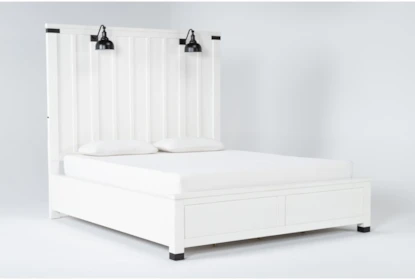 Wade White King Panel Bed - Side