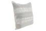 20X20 Gray Embroidered Stripe Throw Pillow - Front