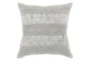 20X20 Gray Embroidered Stripe Throw Pillow - Signature