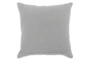 22X22 Blue Grey + White Woven Color Block Throw Pillow - Back