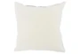 22X22 Gray Tonal Bead + Dart Pattern Throw Pillow - Back