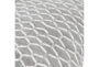 22X22 Gray Tonal Bead + Dart Pattern Throw Pillow - Detail