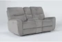 Ronan Oatmeal 77" Power Reclining Loveseat With Console - Side
