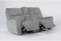 Ronan Oatmeal 77" Power Reclining Loveseat with Storage Console & USB - Recline