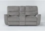 Ronan Oatmeal 77" Power Reclining Loveseat with Storage Console & USB - Signature