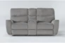 Ronan Oatmeal 77" Power Reclining Loveseat With Console - Signature