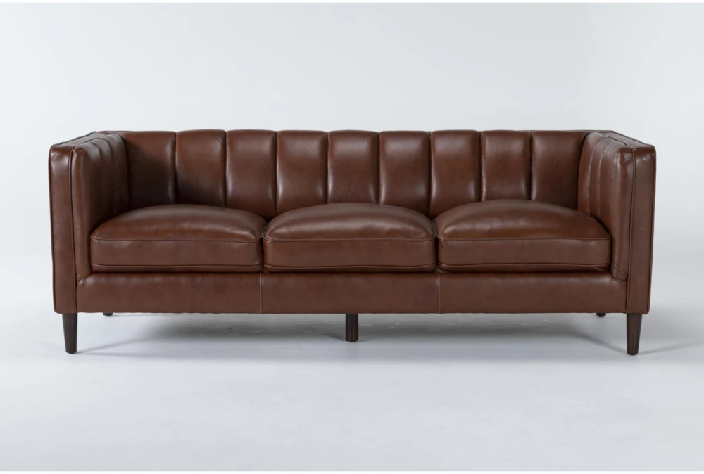 Tara Leather 88" Sofa