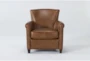 Theodore Honey Brown Leather Arm Chair - Signature