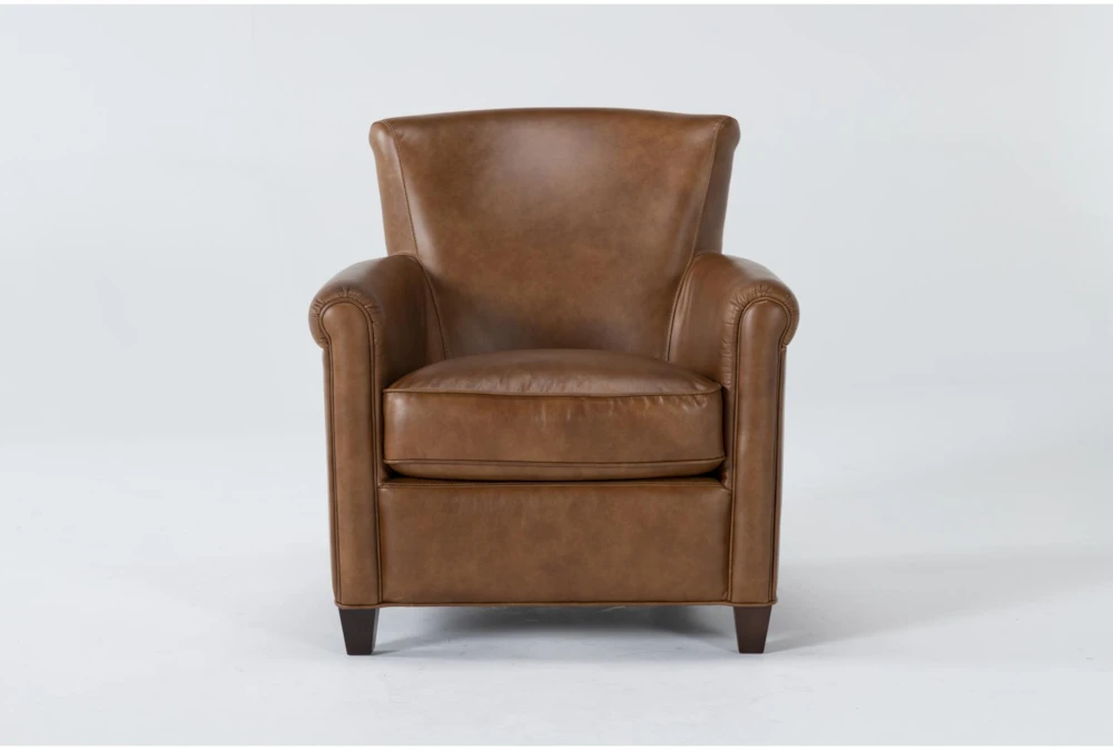 Theodore Honey Brown Leather Arm Chair