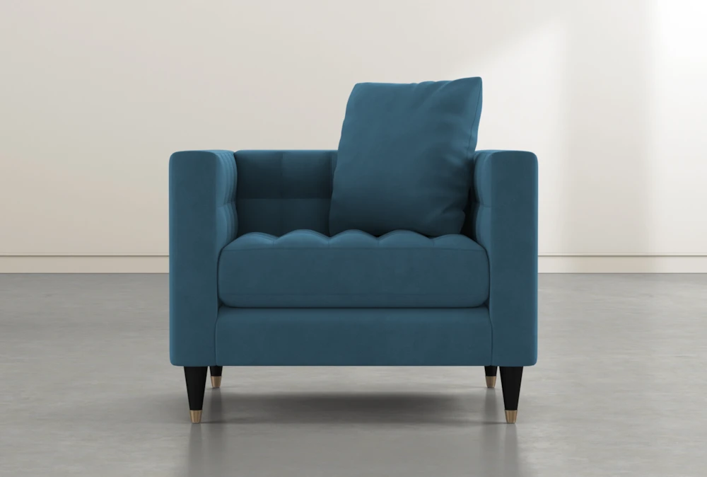 Tate IV Teal Velvet Chair