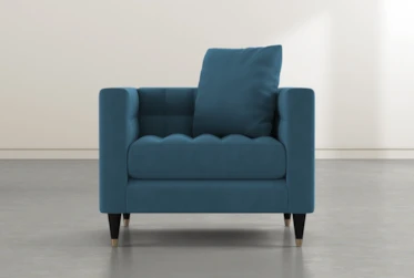 Tate IV Teal Velvet Chair