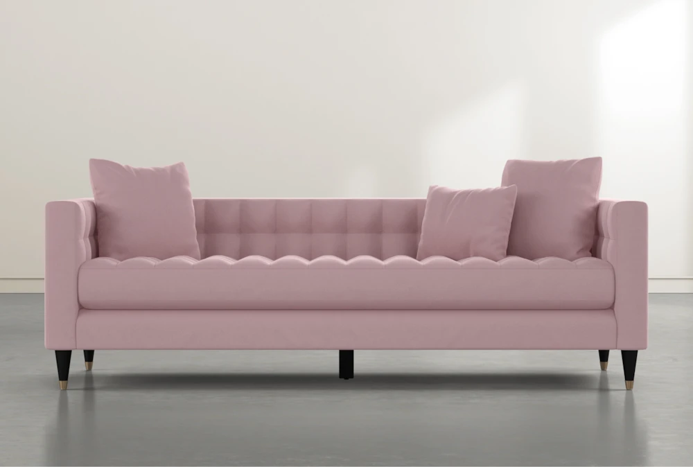 Tate IV Pink Velvet Estate Sofa