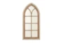 Mirror-53 Inch Antique White + Natural Gothic Arch - Front
