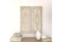 Set Of 2 41 Inch Antique White Resin Relief Plaques - Room