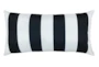 14X26 Black + White Cabana Stripes Outdoor Throw Pillow - Signature