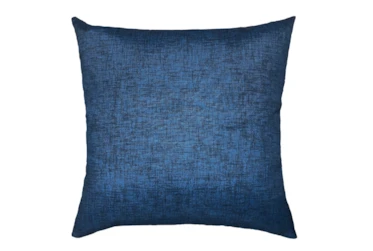 20X20 Navy Blue Textured Solid Outdoor Throw Pillow
